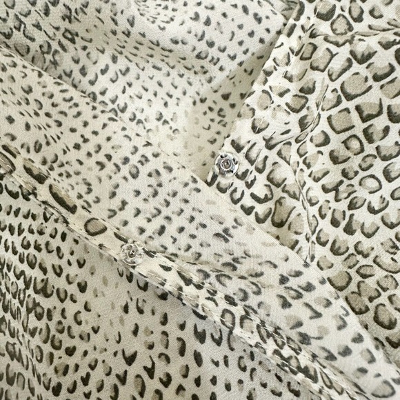 RAILS Hillary Snakeskin-Print Surplice Top Faux Wrap in Cream - Picture 4 of 13